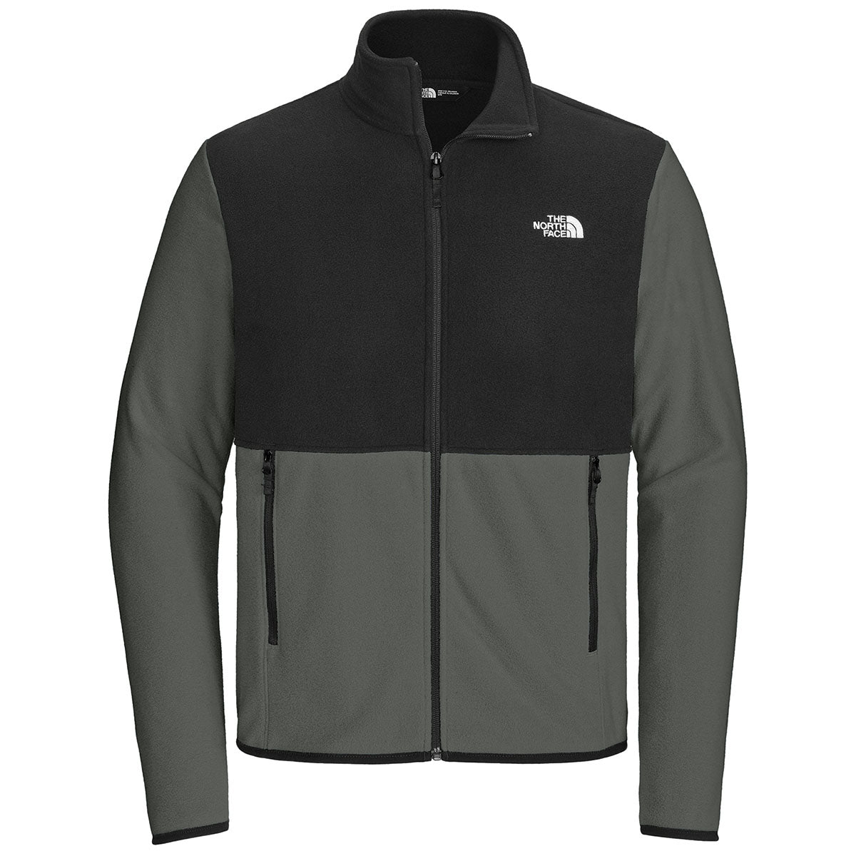 The North Face Men's Asphalt Grey/TNF Black Glacier Full-Zip Fleece Jacket